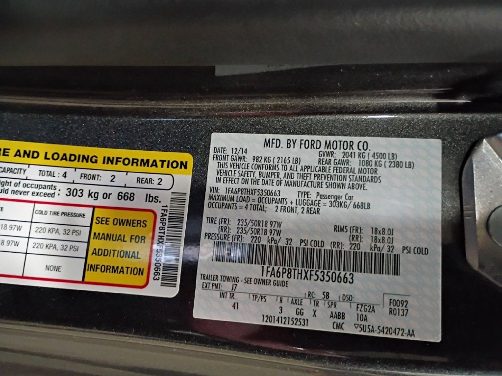 2015 Ford Mustang EcoBoos Premium 6-Speed Manual