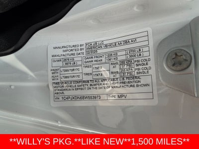 2025 Jeep Wrangler 4-Door Willys