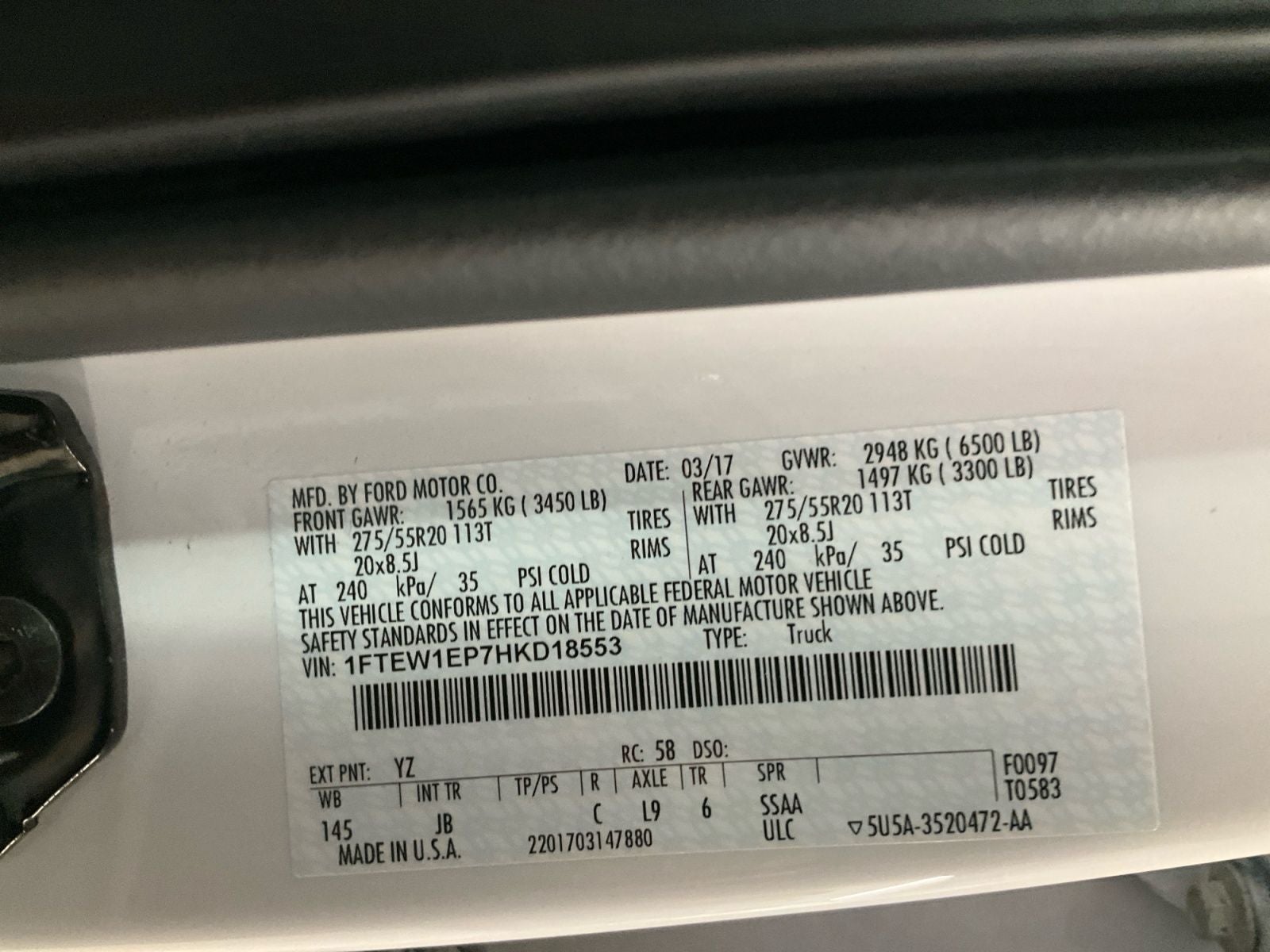 2017 Ford F-150 XLT