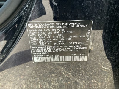 2021 Volkswagen Atlas 3.6L V6 SE w/Technology