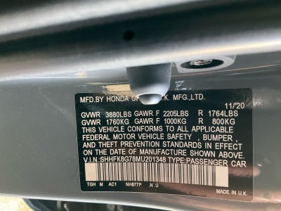 2021 Honda Civic Type R Touring